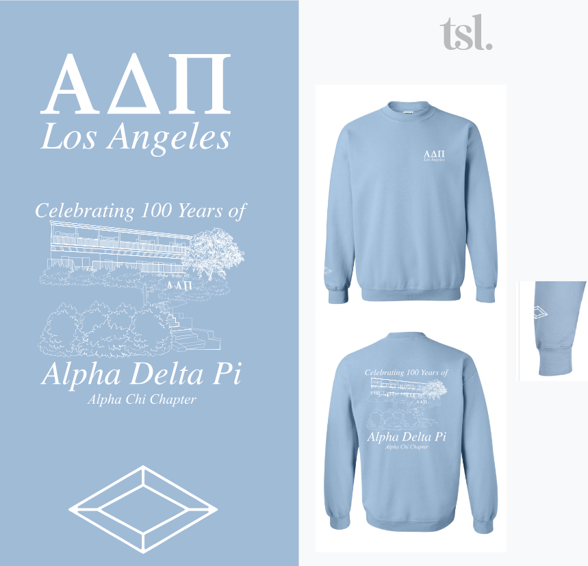 UCLA - ADPI - Centennial Crewnecks - Embroidery - Chapter House Delivery