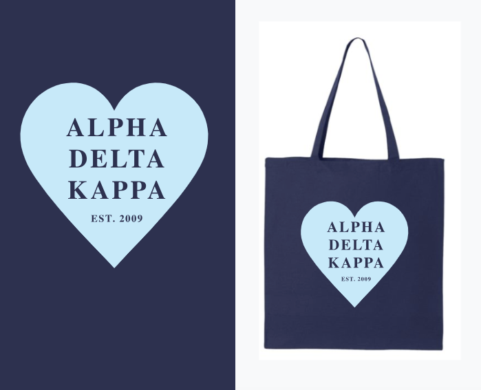 Dallas Baptist University - Alpha Delta Kappa - Spring Tote Bags - 2024
